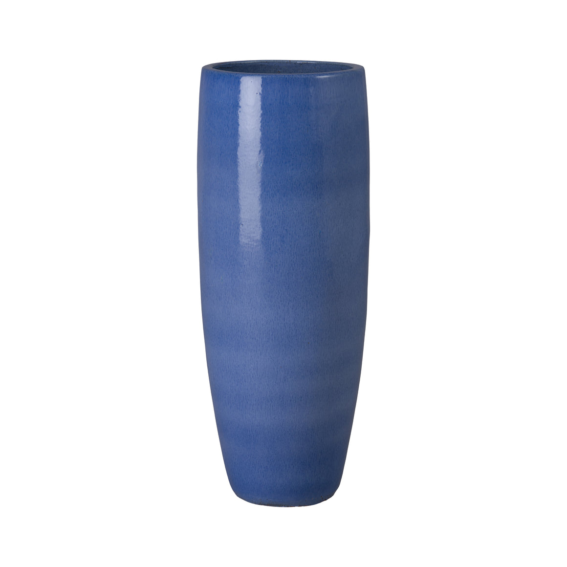 38 in. Round Blue Snow Ceramic Cigar Jar