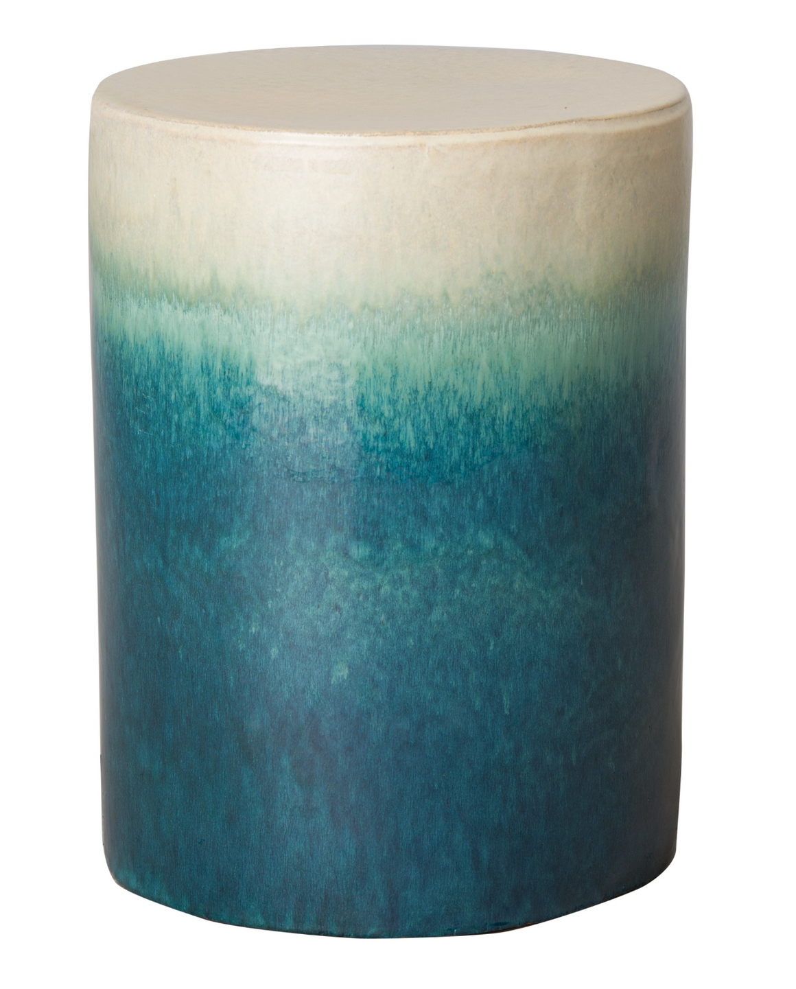 Seafoam Cascade Cylinder Garden Stool