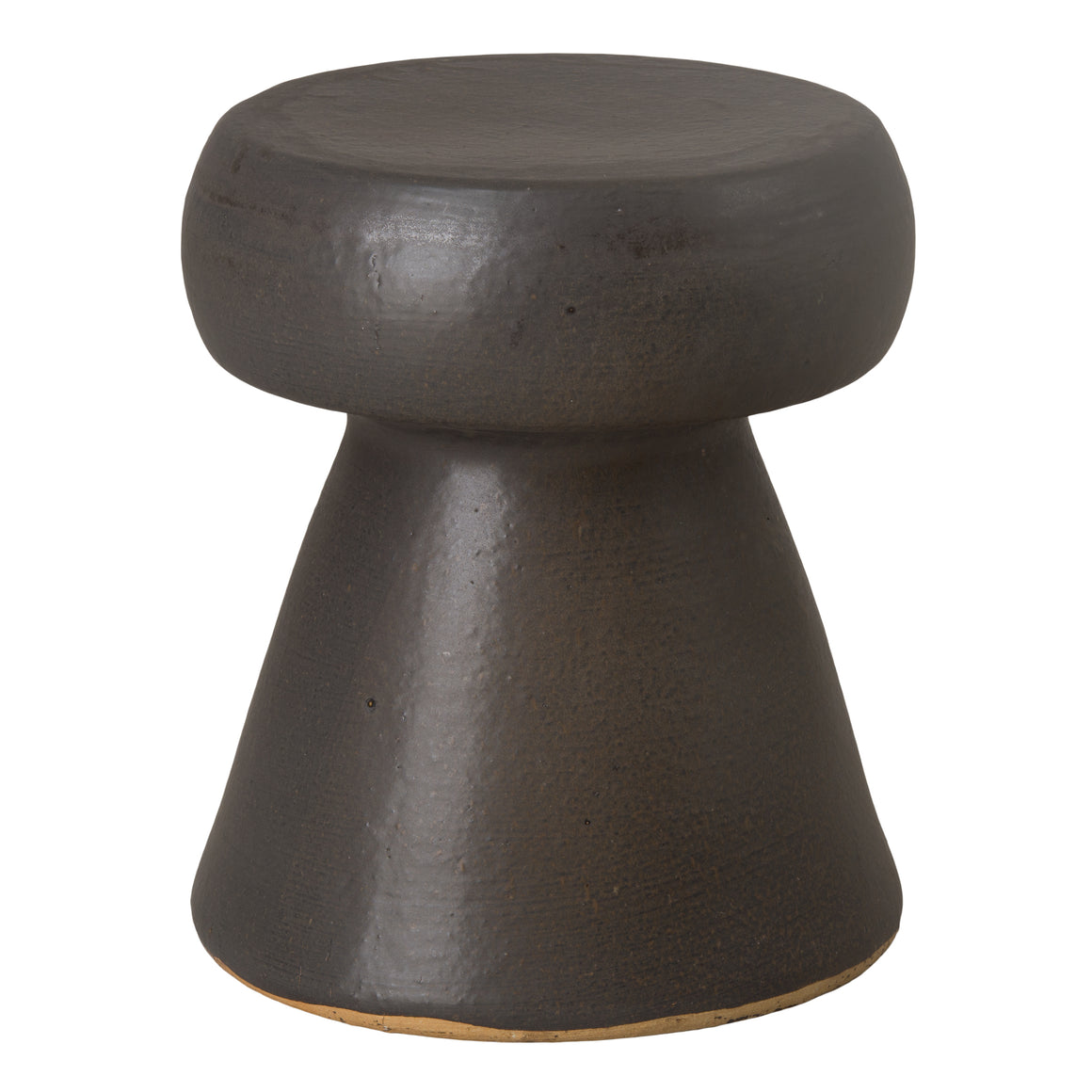 18 in. Portobello Garden Stool-Matte Black