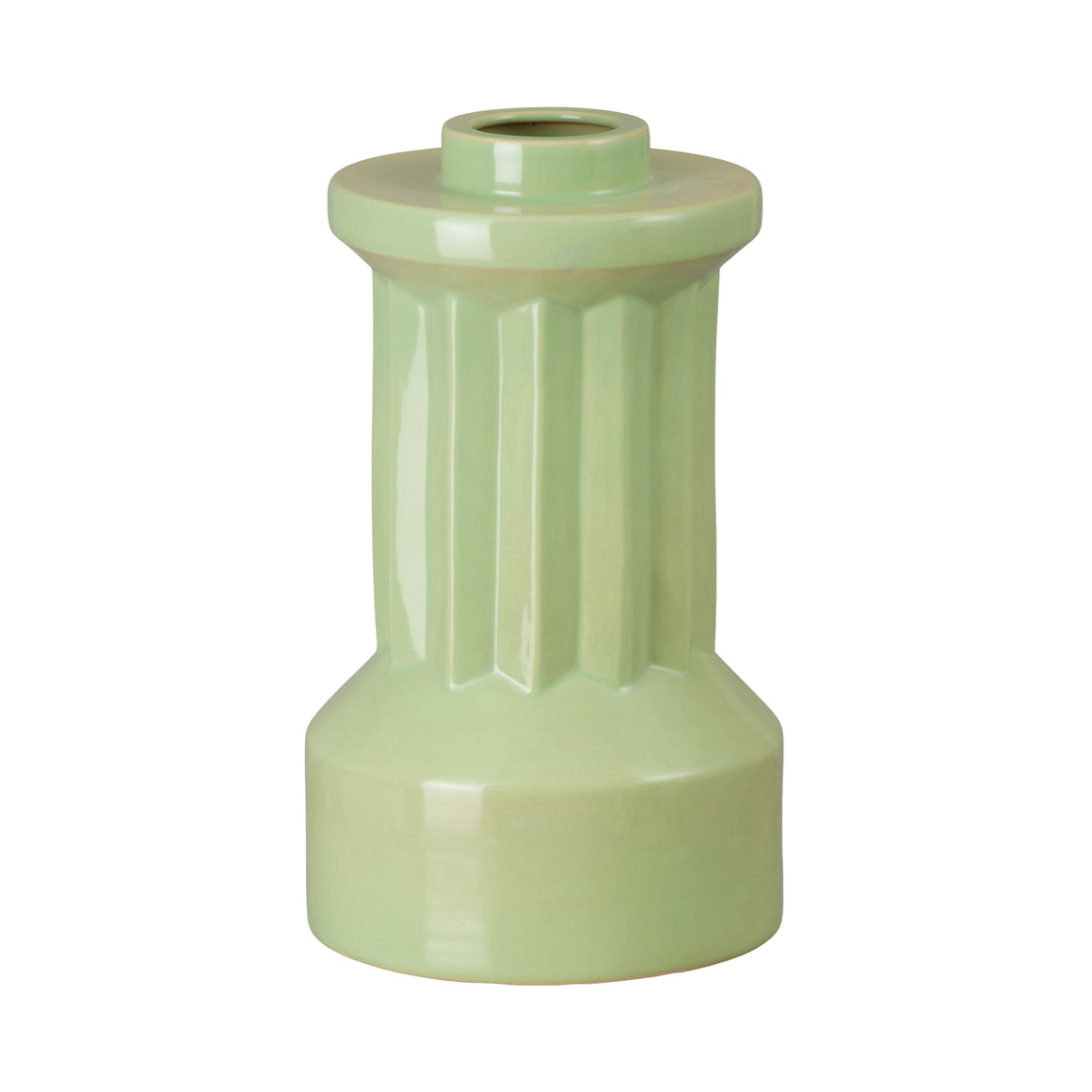 Intrepid 16 in. Apple Green Ceramic Vase