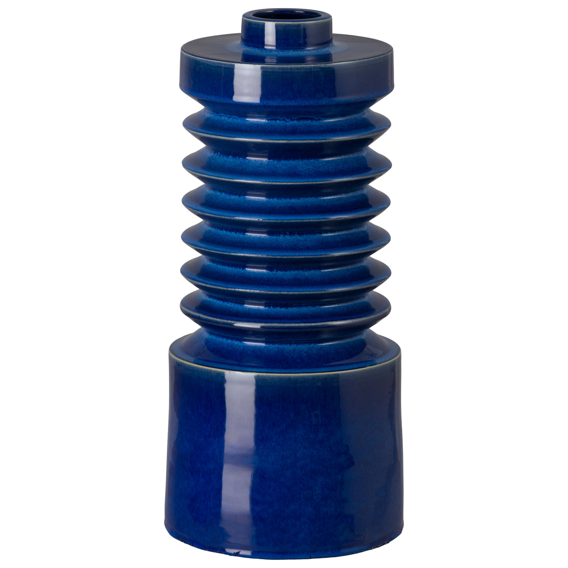 Jag 19 in. Blue Ceramic Vase