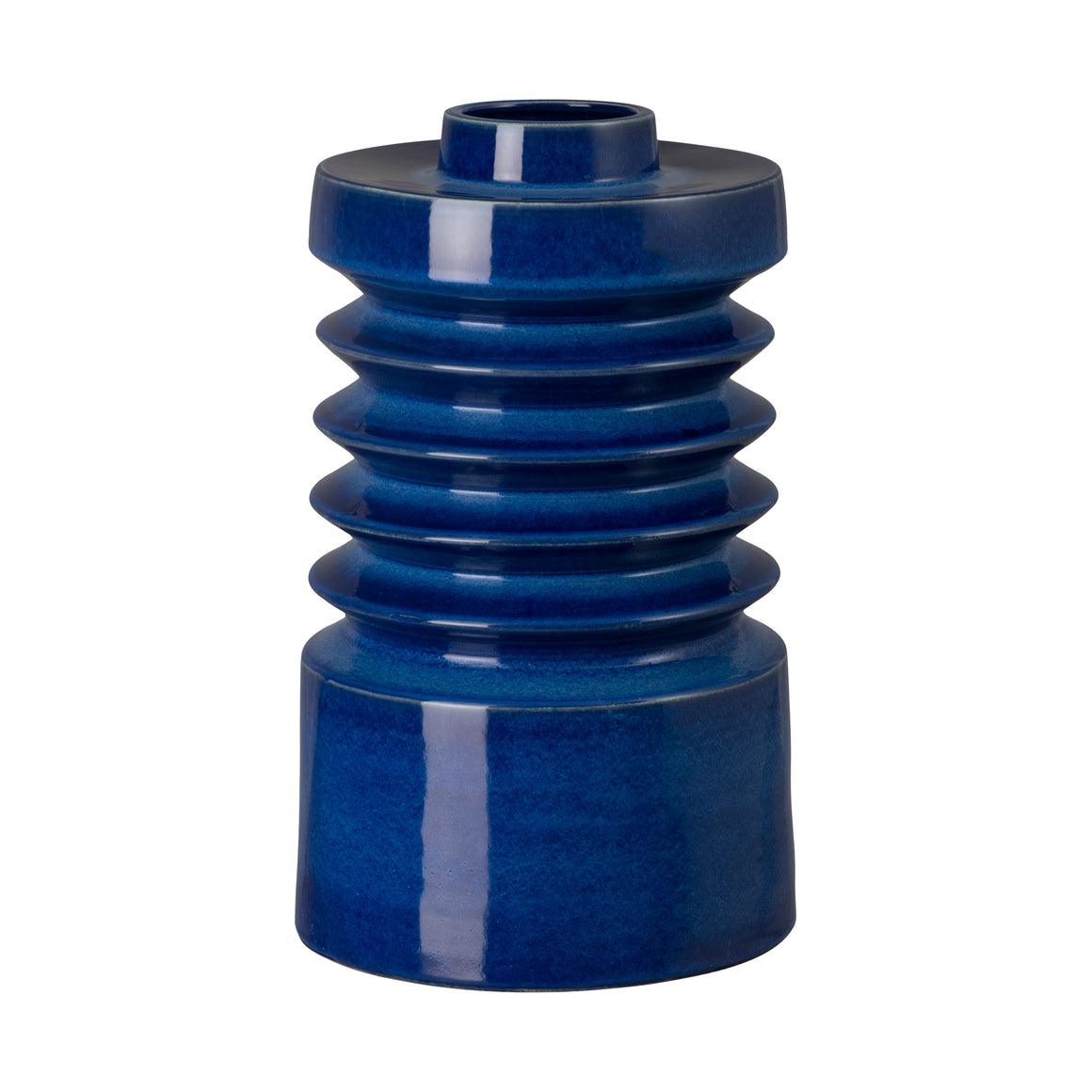 Jag 16 in. Blue Ceramic Vase