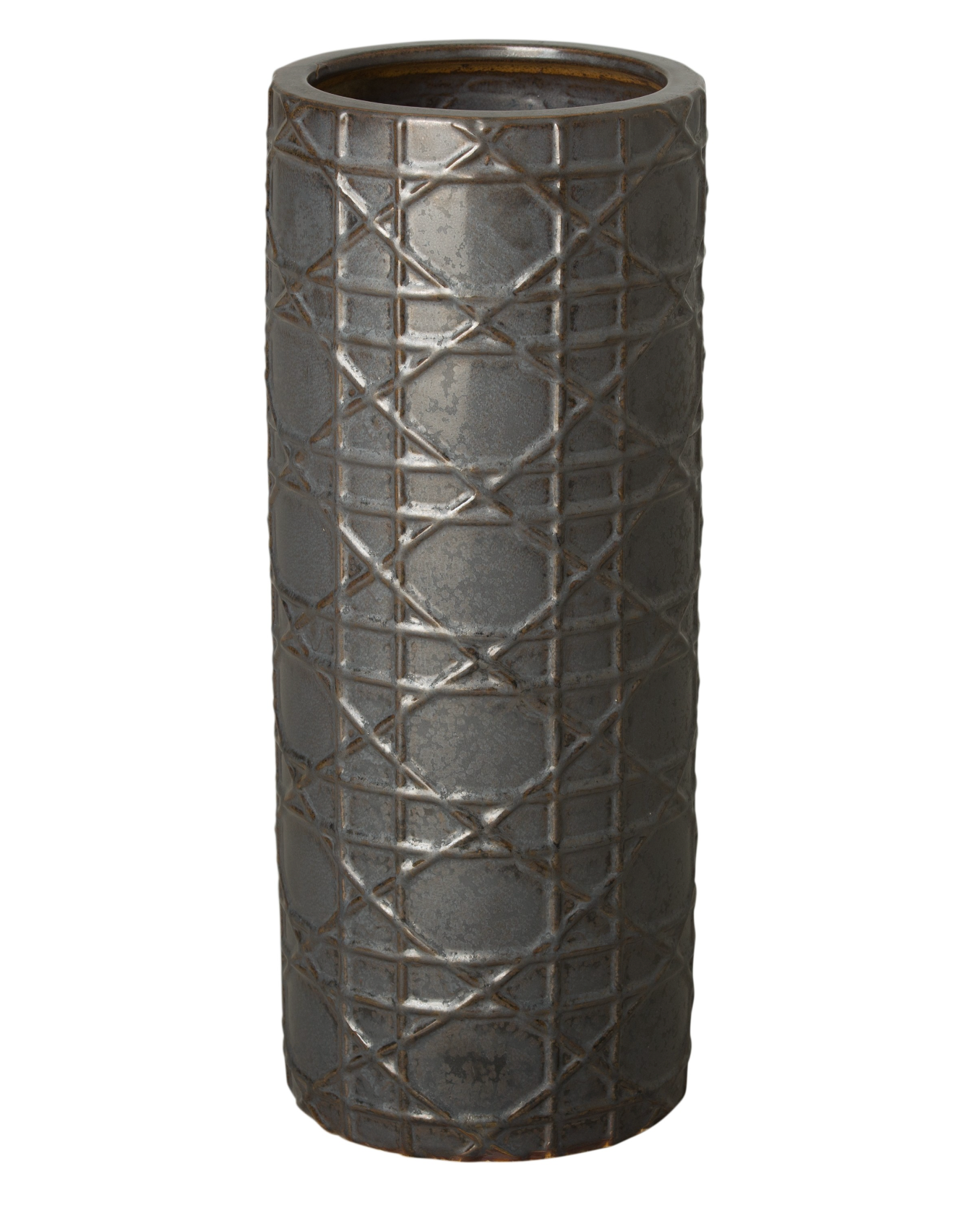 Gunmetal Cane Ceramic Umbrella Stand