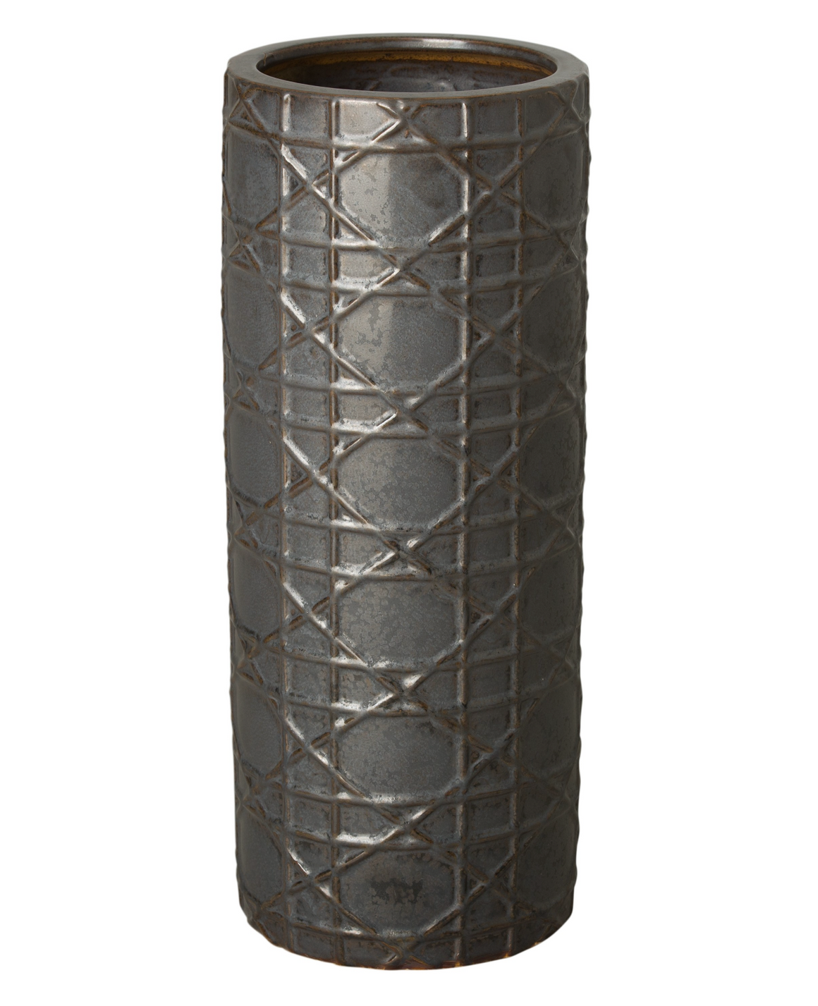 Gunmetal Cane Ceramic Umbrella Stand