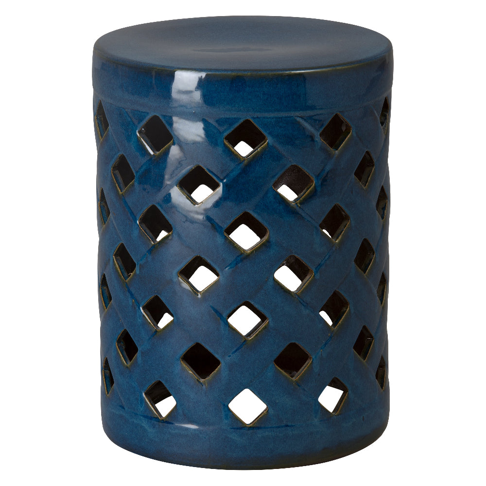Criss Cross Garden Stool - Blue