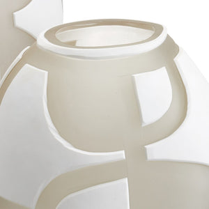 Art Decortif White Vase Set of 2