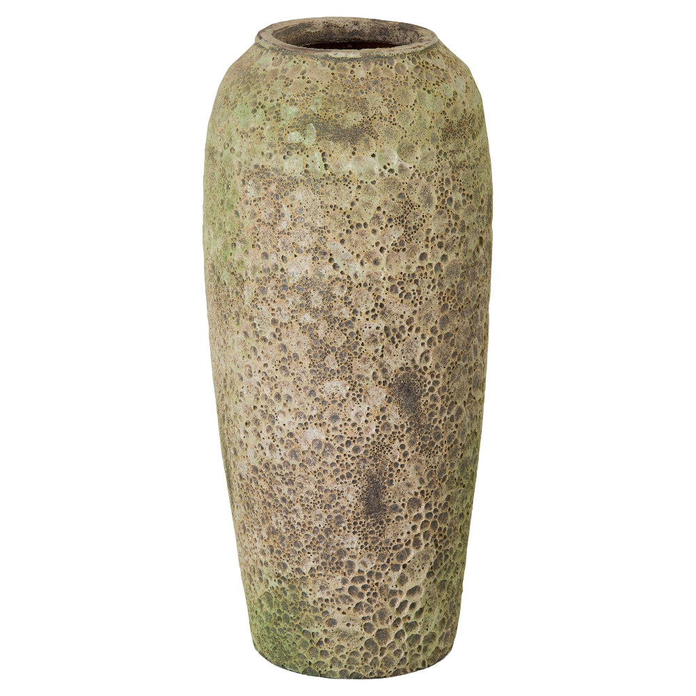 22 in. Tall Ceramic Vase – Reef Green