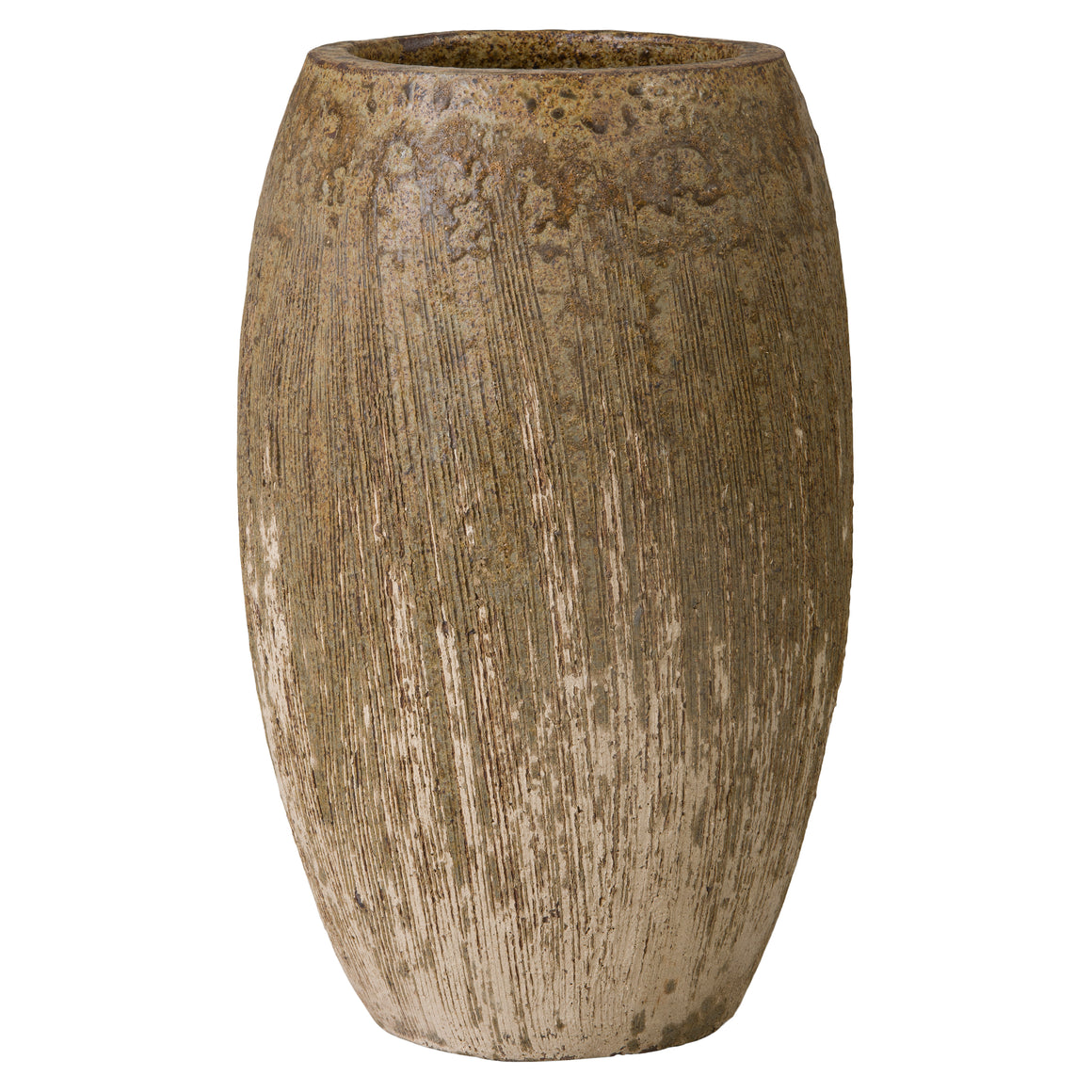 Dover 15 in. Antique Amber Ceramic Planter