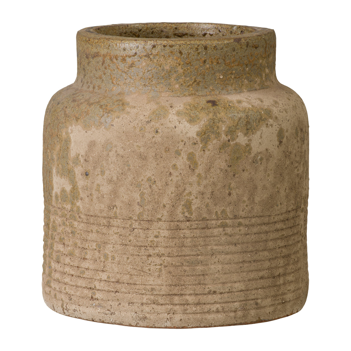 Hastings 11.5 in. Antique Amber Ceramic Planter