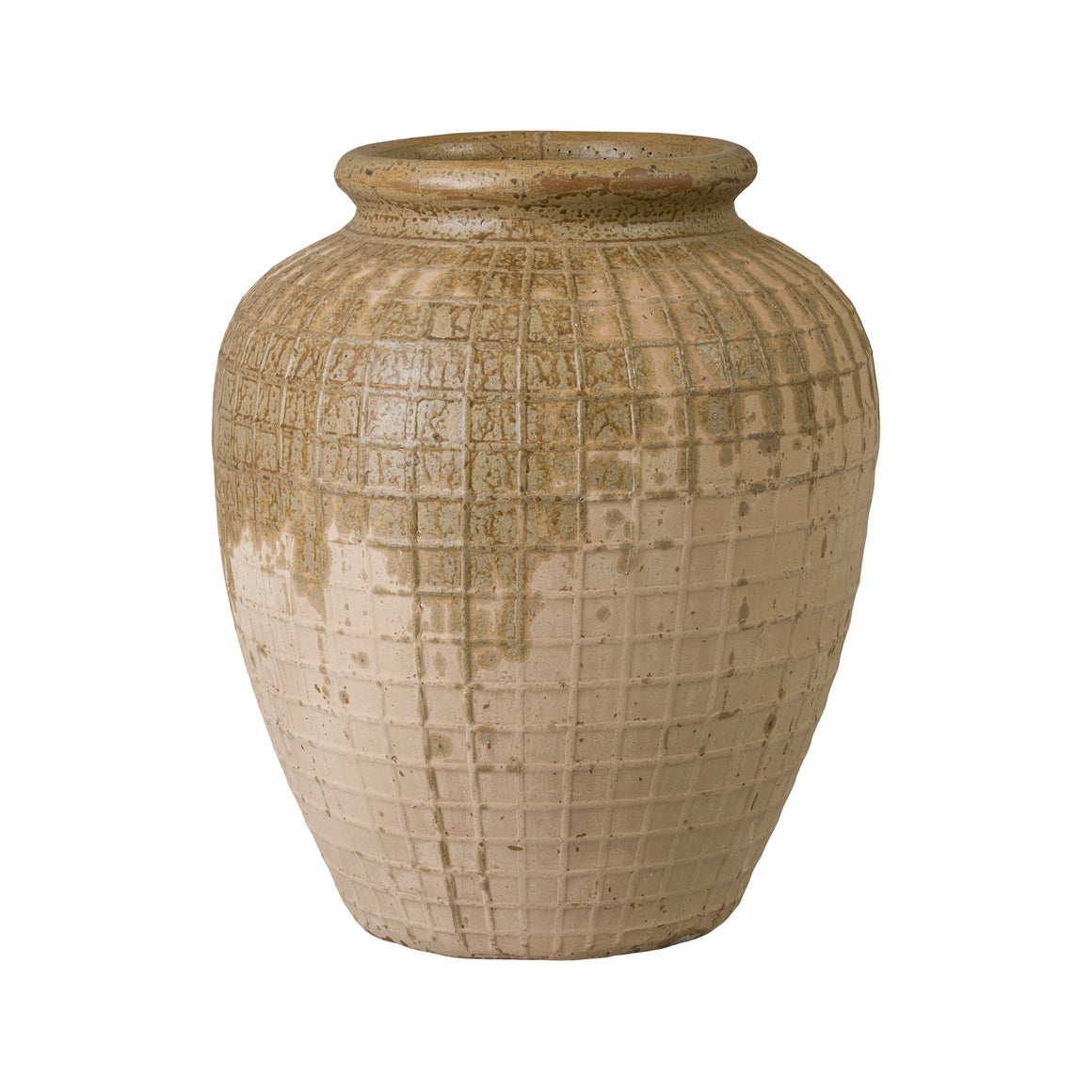 Intersect 31 in. Antique Amber Ceramic Storage Jar