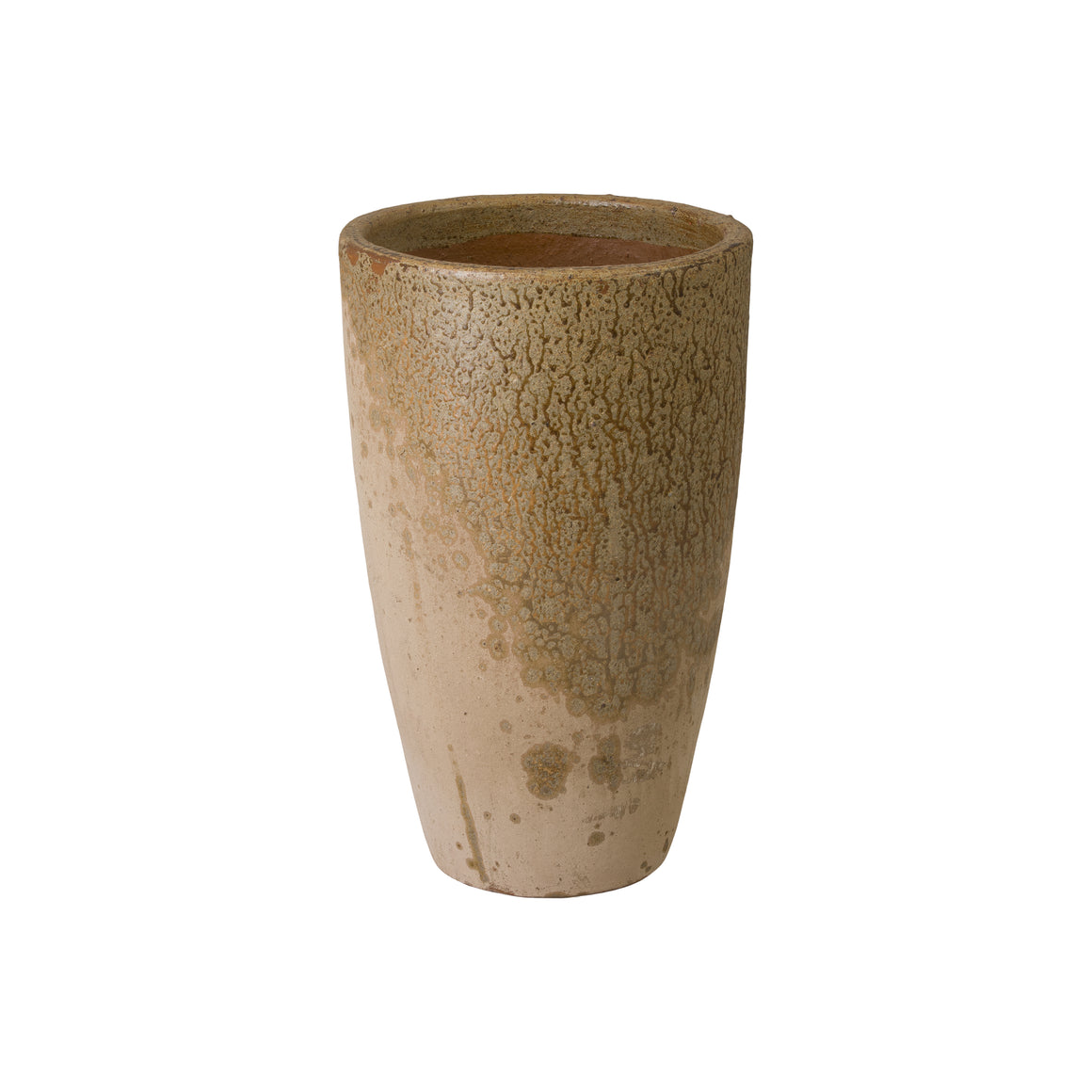 Saul 27.5 in. Antique Amber Ceramic Planter