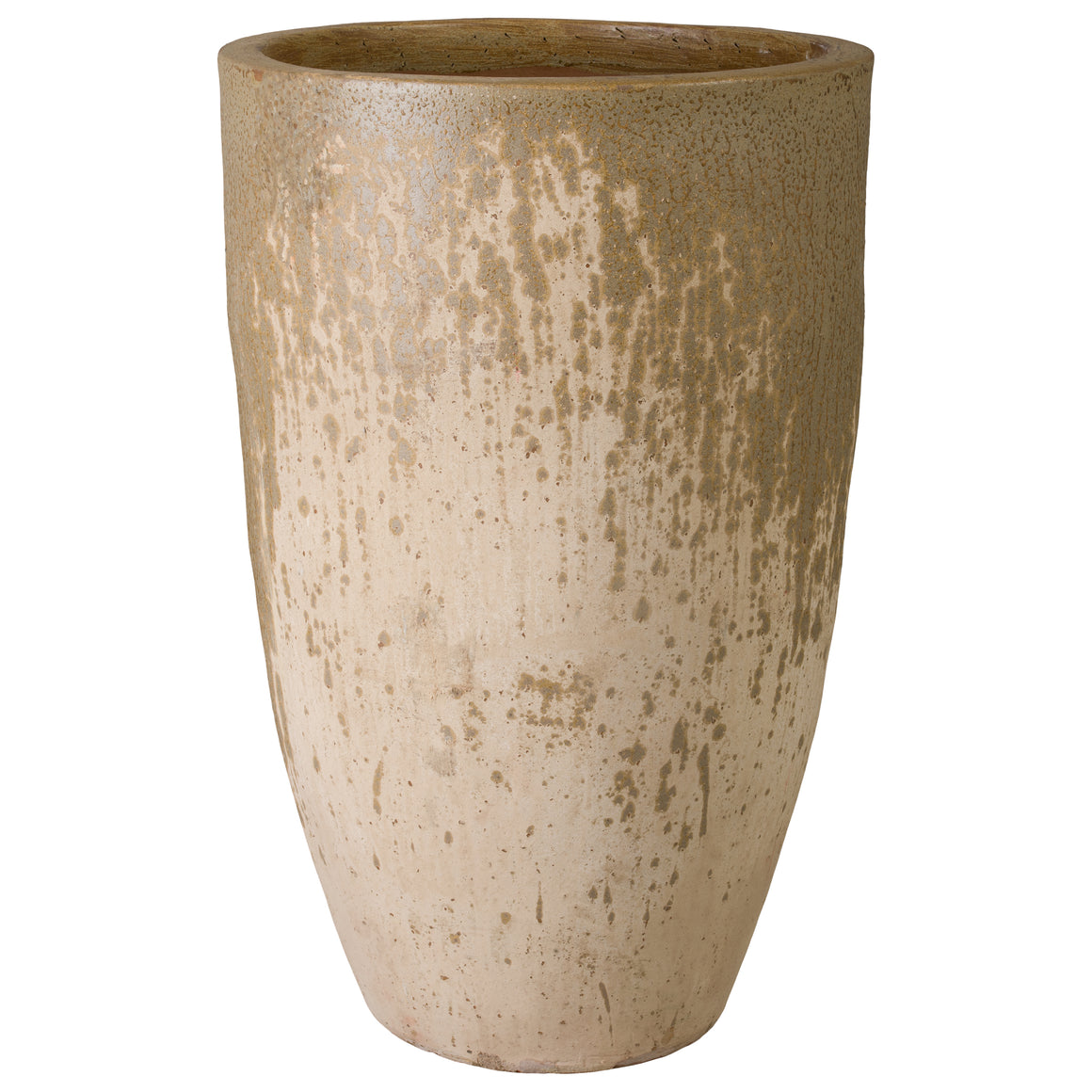 Saul 43 in. Antique Amber Ceramic Planter