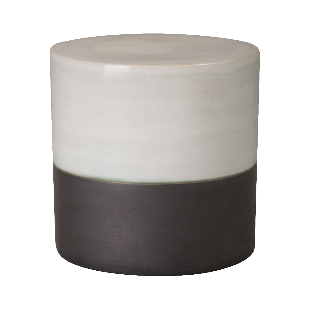 18" Two-Tone Garden Stool - Distressed White