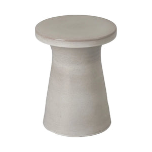 18" Plateau Ceramic Garden Stool/Table - Grey