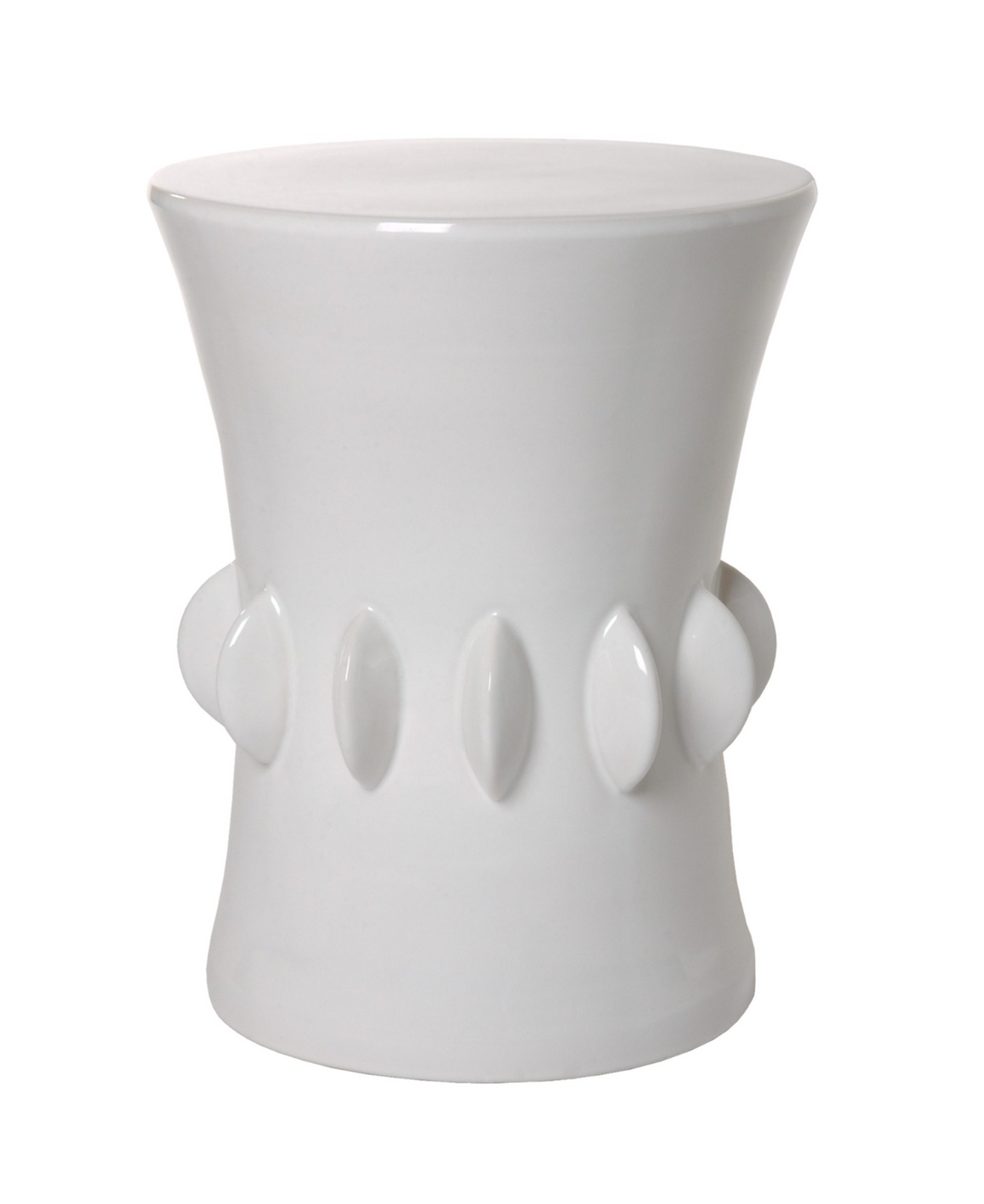 Small White Jewel Garden Stool