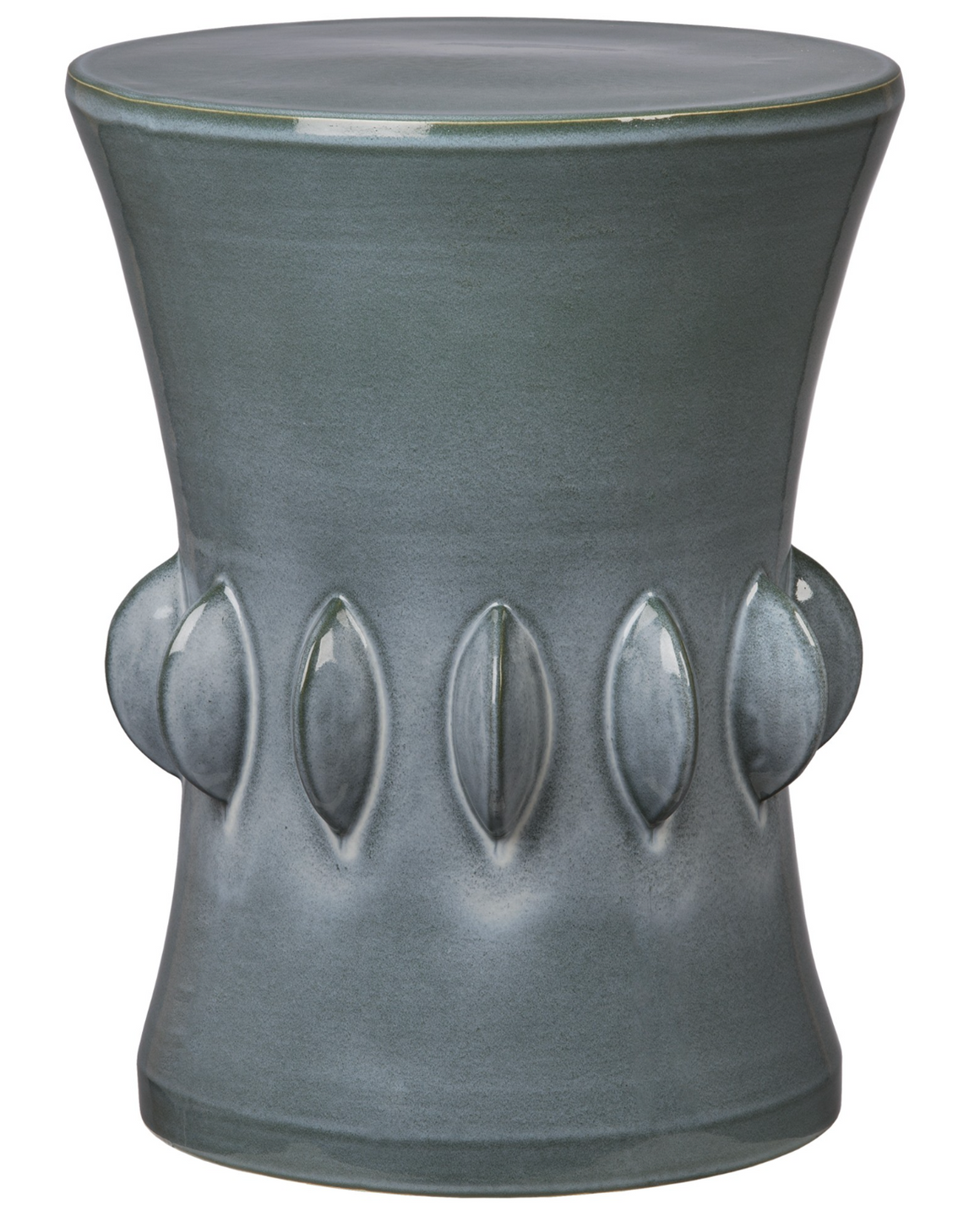 Large Light Gray Jewel Garden Stool