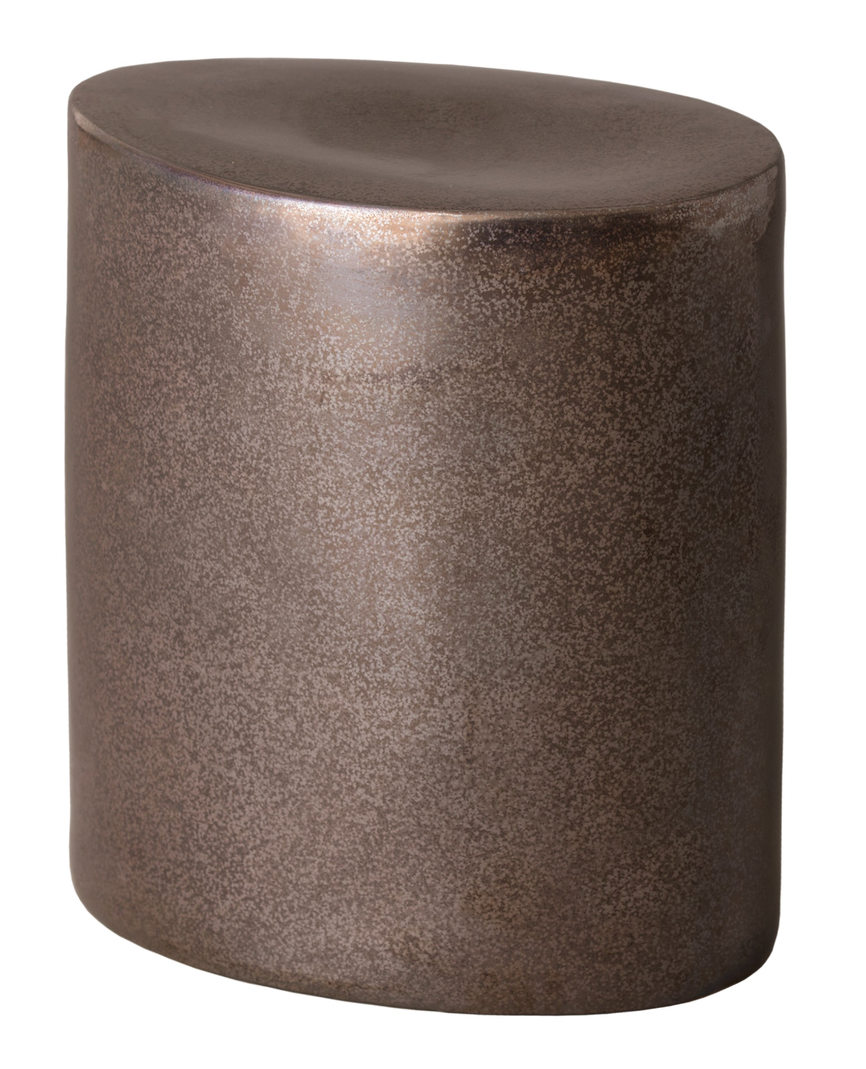 Large Gunmetal Oval Stool