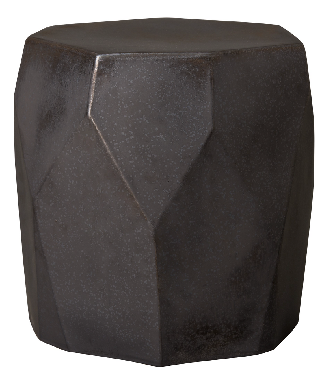 Gunmetal Facet Garden Stool