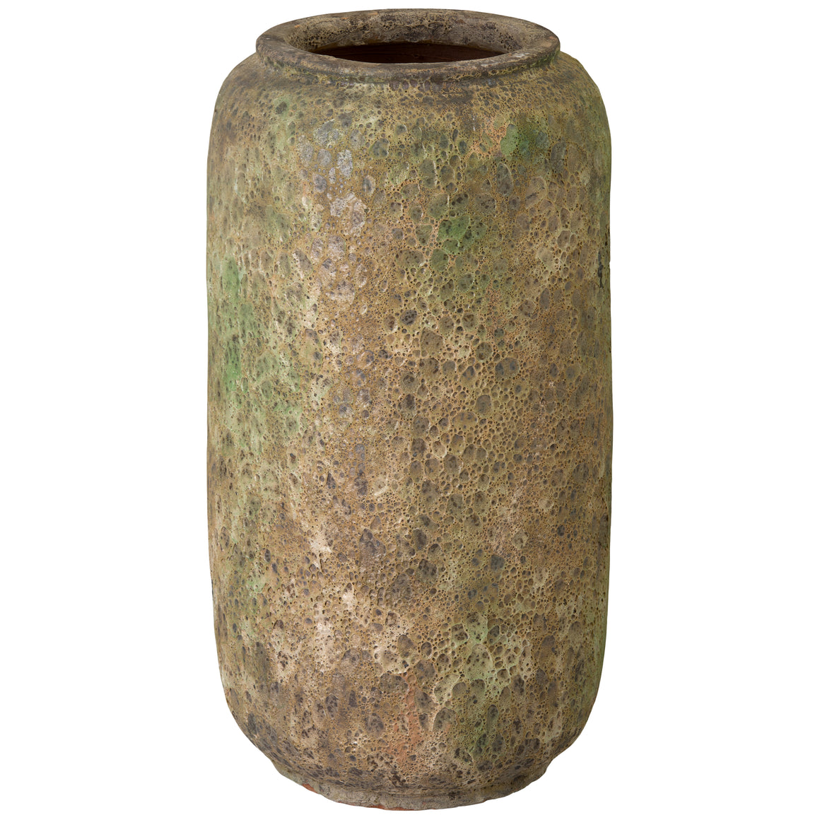 Tall Squat 36.5 in. Reef Green Ceramic Jar