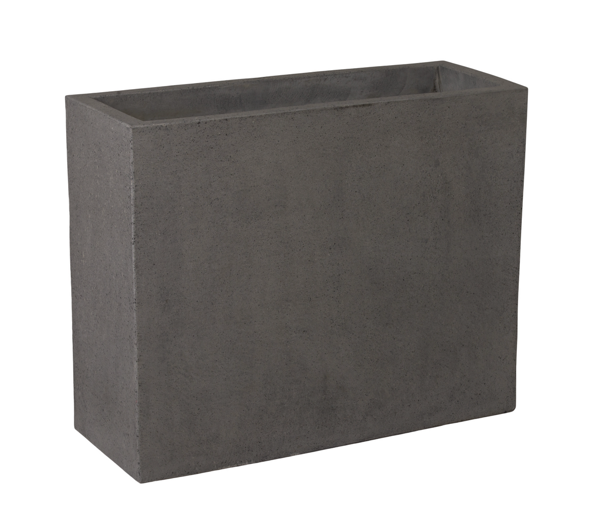 Small Septa Window Box Gray Terrazzo Planter