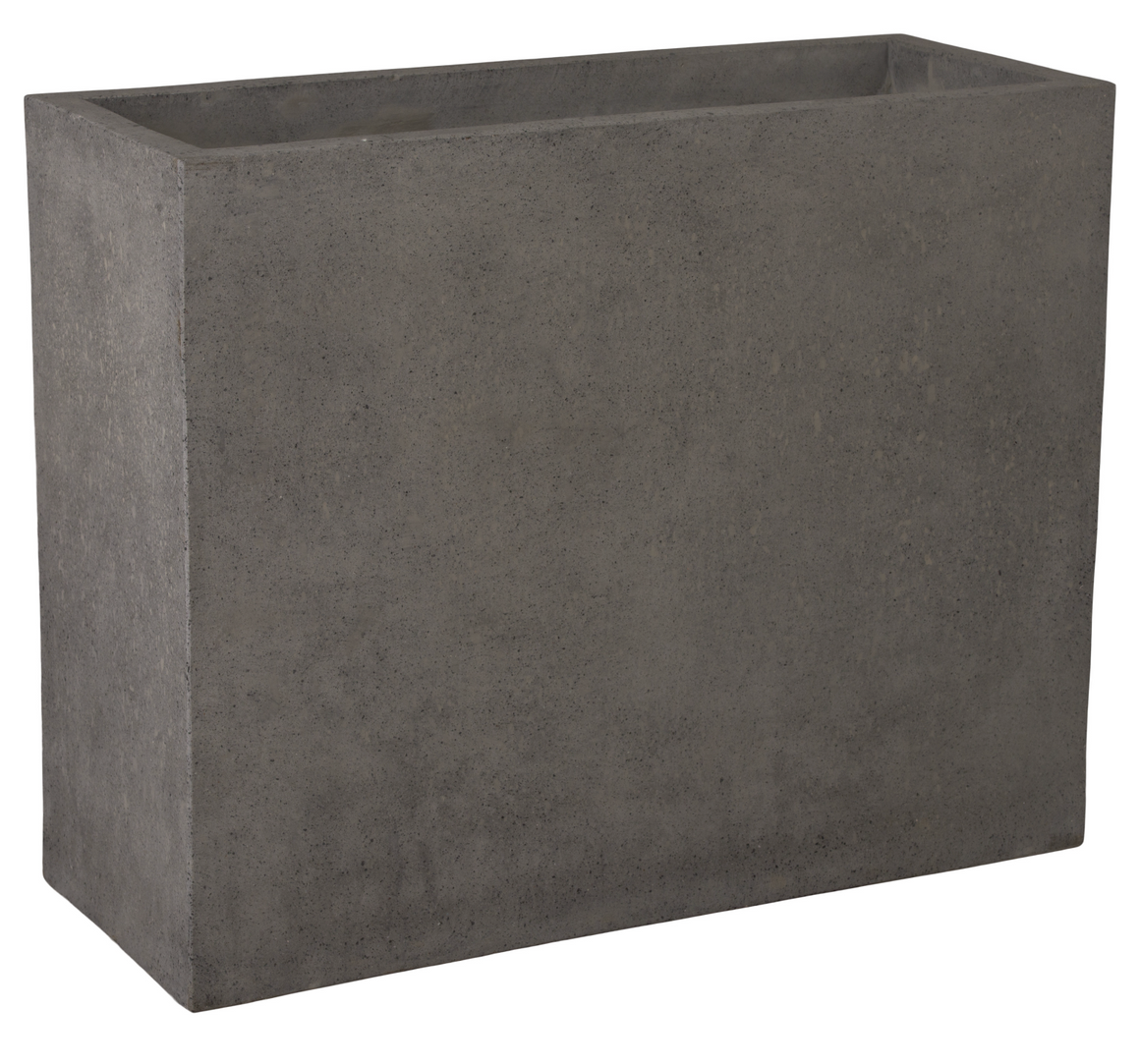 Large Septa Window Box Gray Terrazzo Planter
