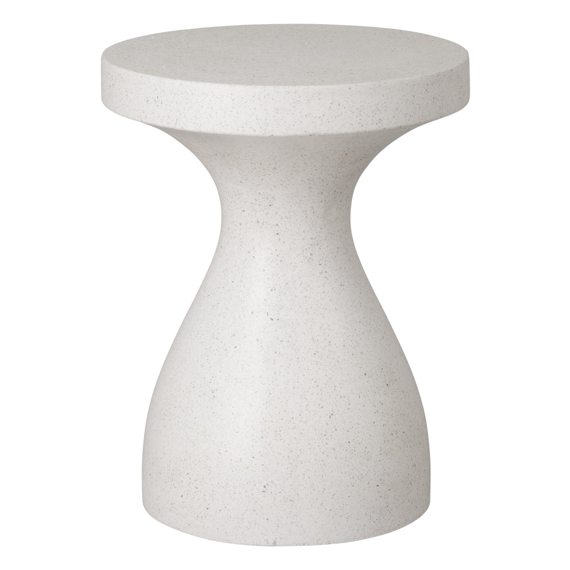 Large Caemen Teardrop White Terrazzo Garden Stool