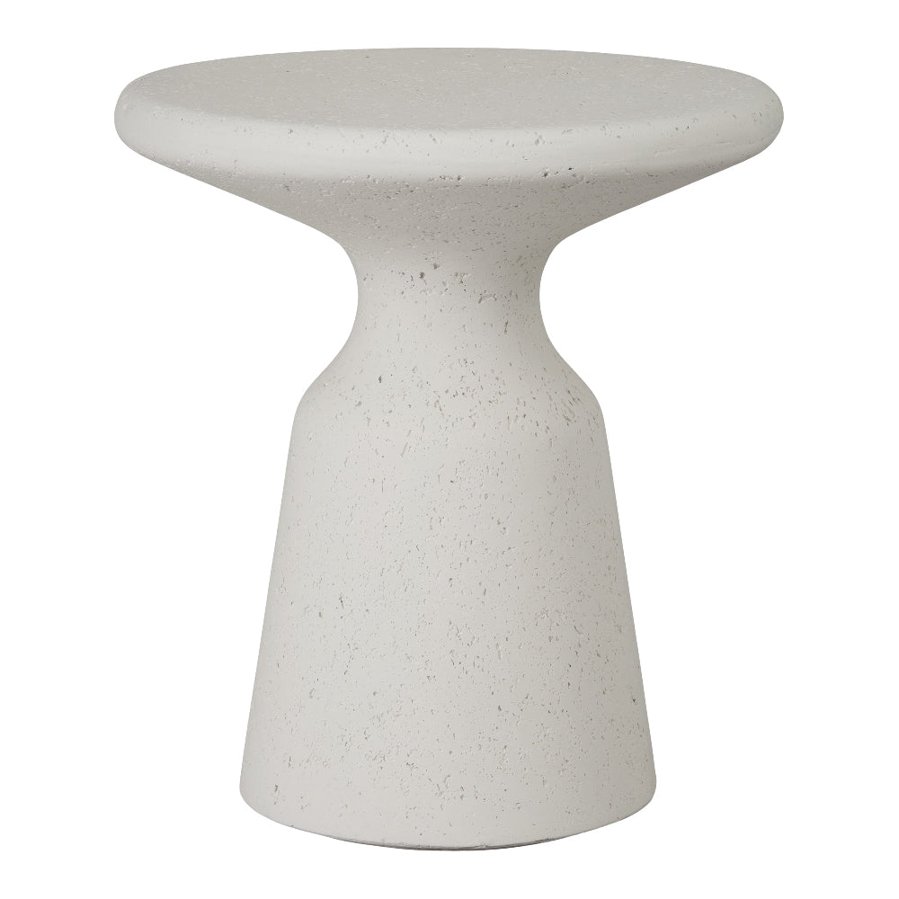 Thin Mushroom Terrazzo Garden Stool - Chalk White