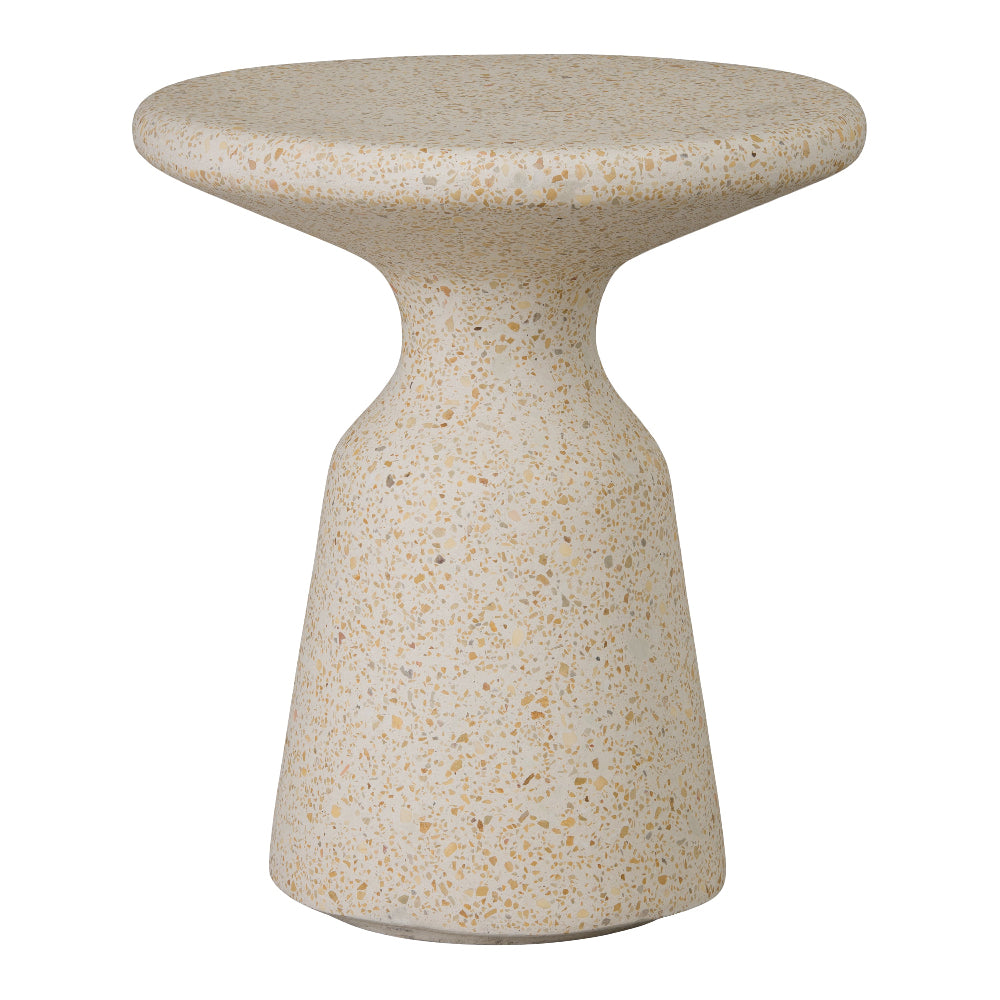 Thin Mushroom Terrazzo Garden Stool - Yellow