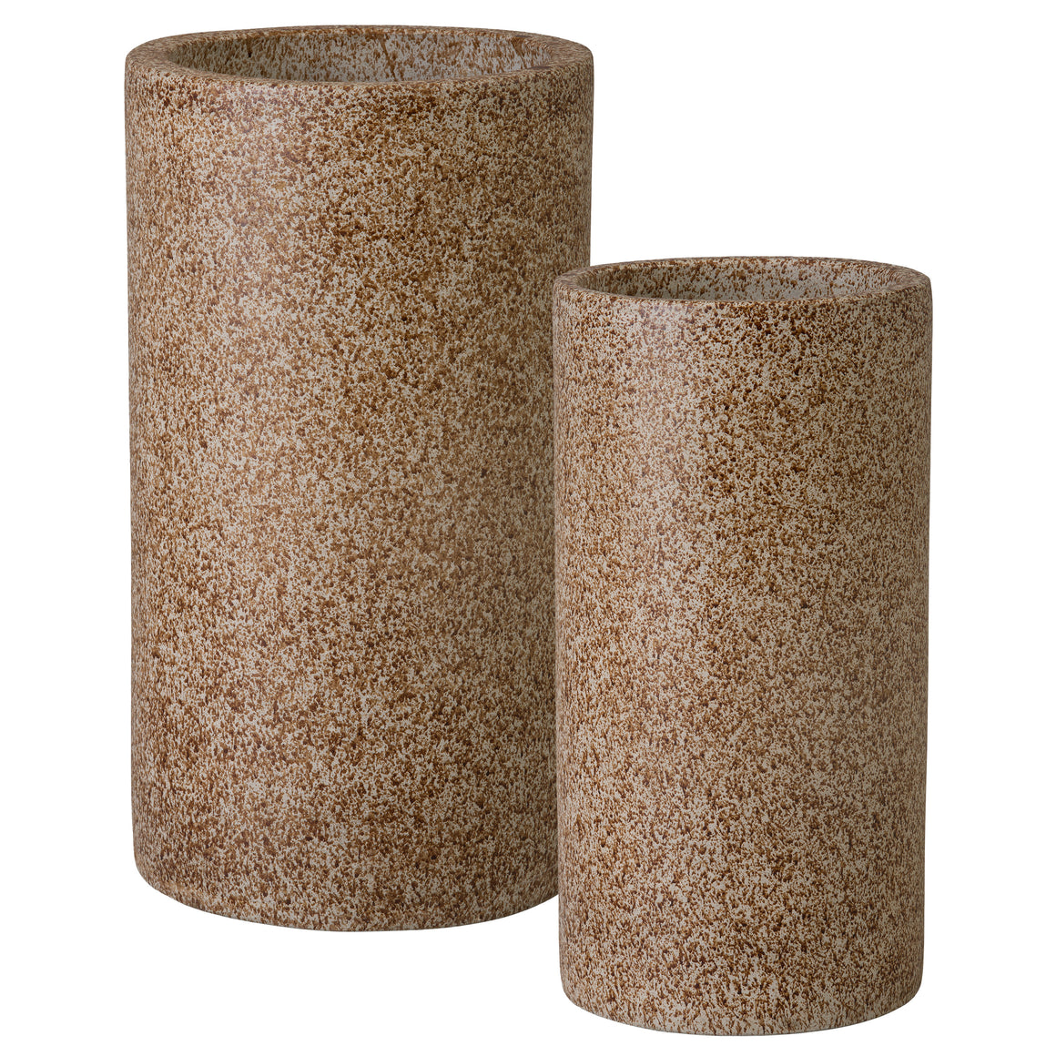 Set of 2 Moss Terrazzo Umbrella Stands