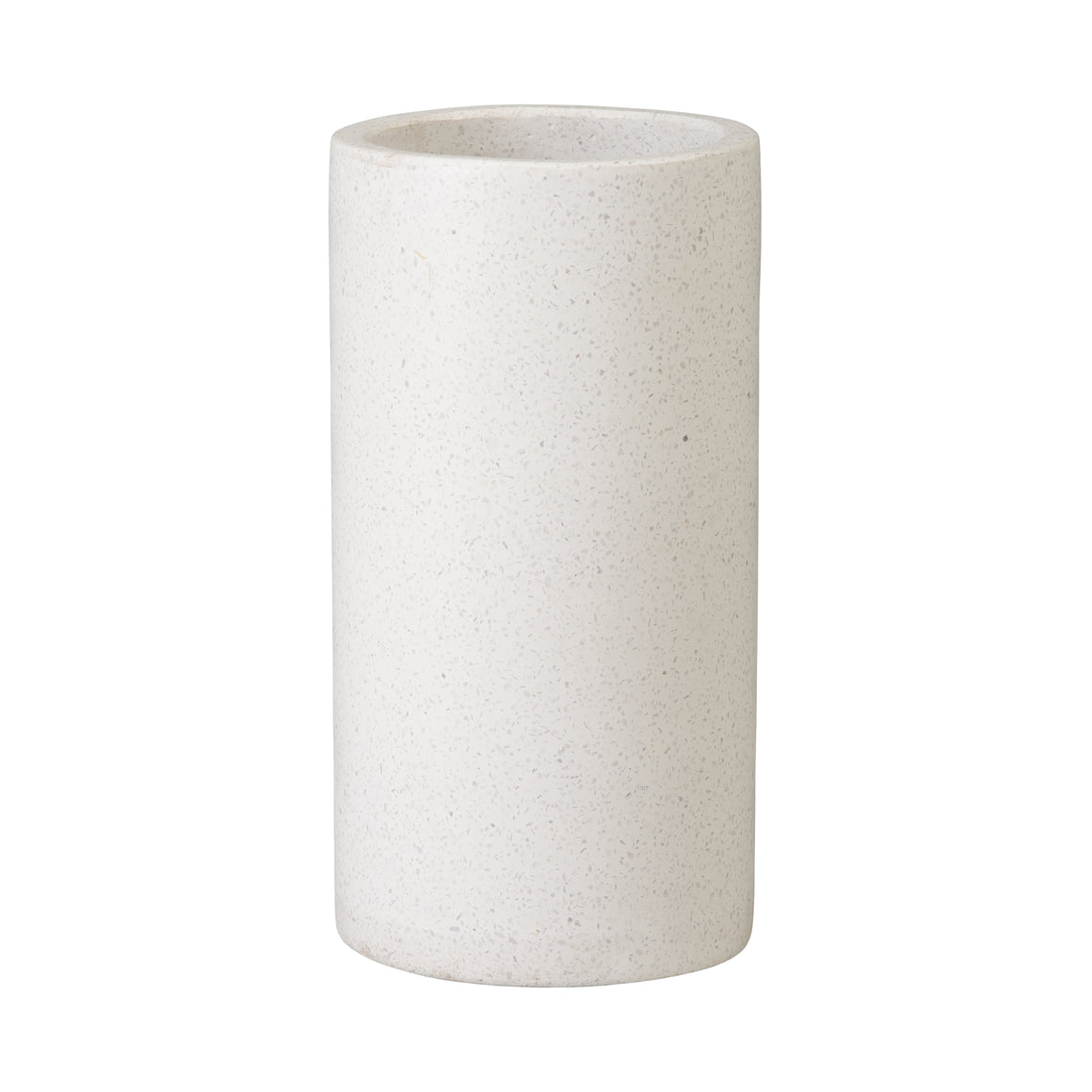 19 in. White Terrazzo Umbrella Stand