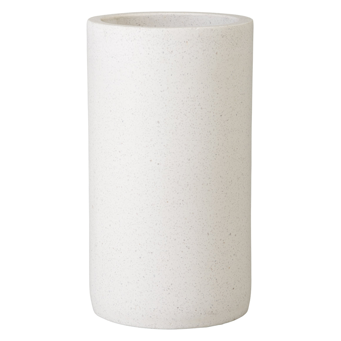23 in. White Terrazzo Umbrella Stand