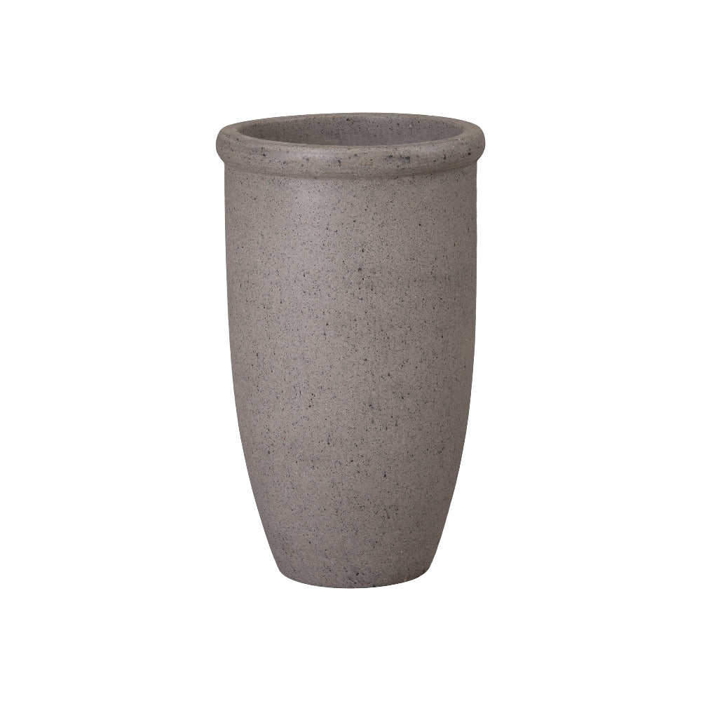 Small Round Lip Terrazzo Planter – Gray