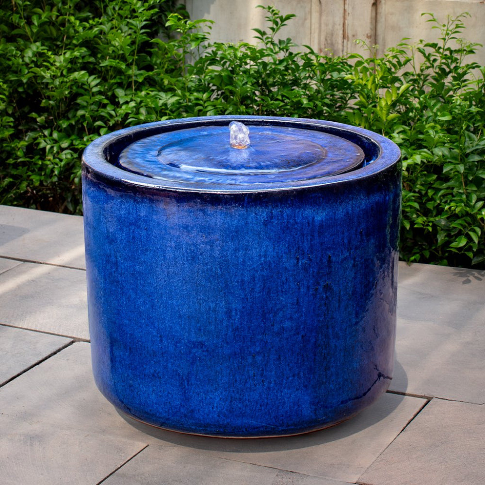 360 Glazed Fountain - Riviera Blue
