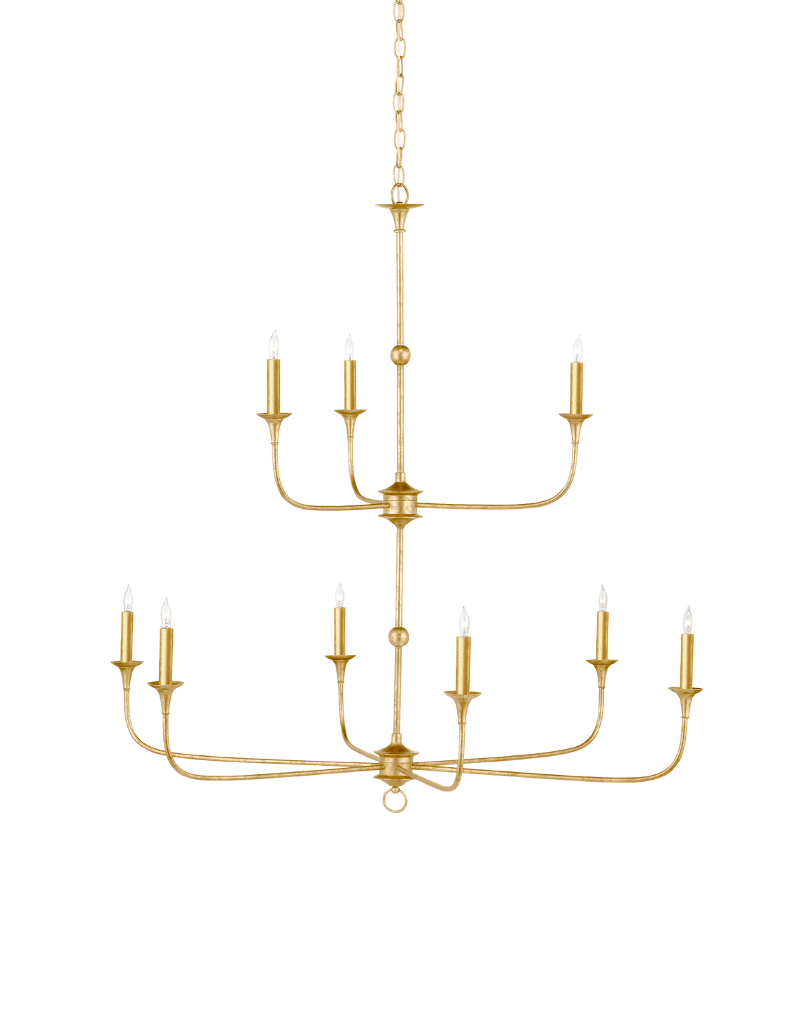 Nottaway Two-Tier Gold Chandelier