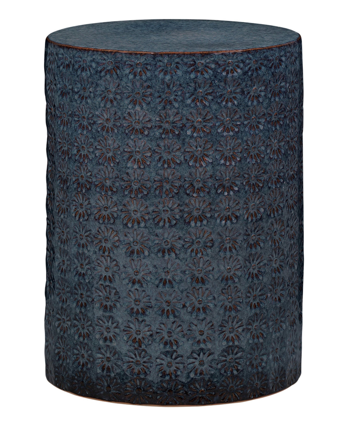 Wildflower Ceramic Side Table, Blue