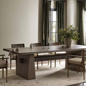 Malmo Dining Table 108" - Aged Natural Oak Veneer