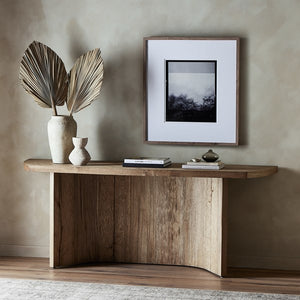 Brinton Console Table-Rustic Oak Veneer