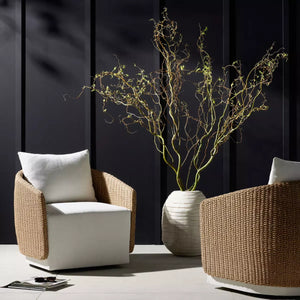 Maven Outdoor Swivel Chair - Alessi Linen
