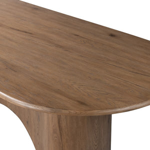 Olexey Oval Dining Table-Rubbed Light