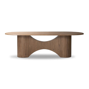 Olexey Oval Dining Table-Rubbed Light