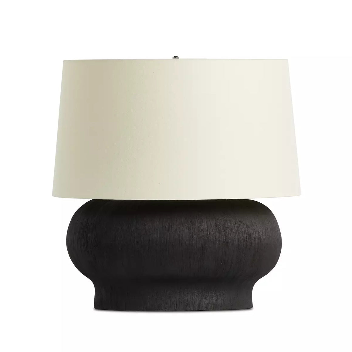 Kragen Table Lamp - Textured Matte Black Porcelain Ceramic