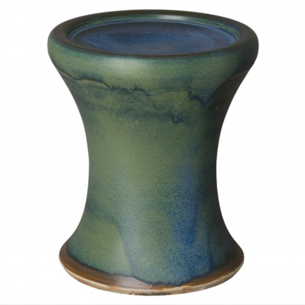 Berta Garden Stool - Verdigris Glaze