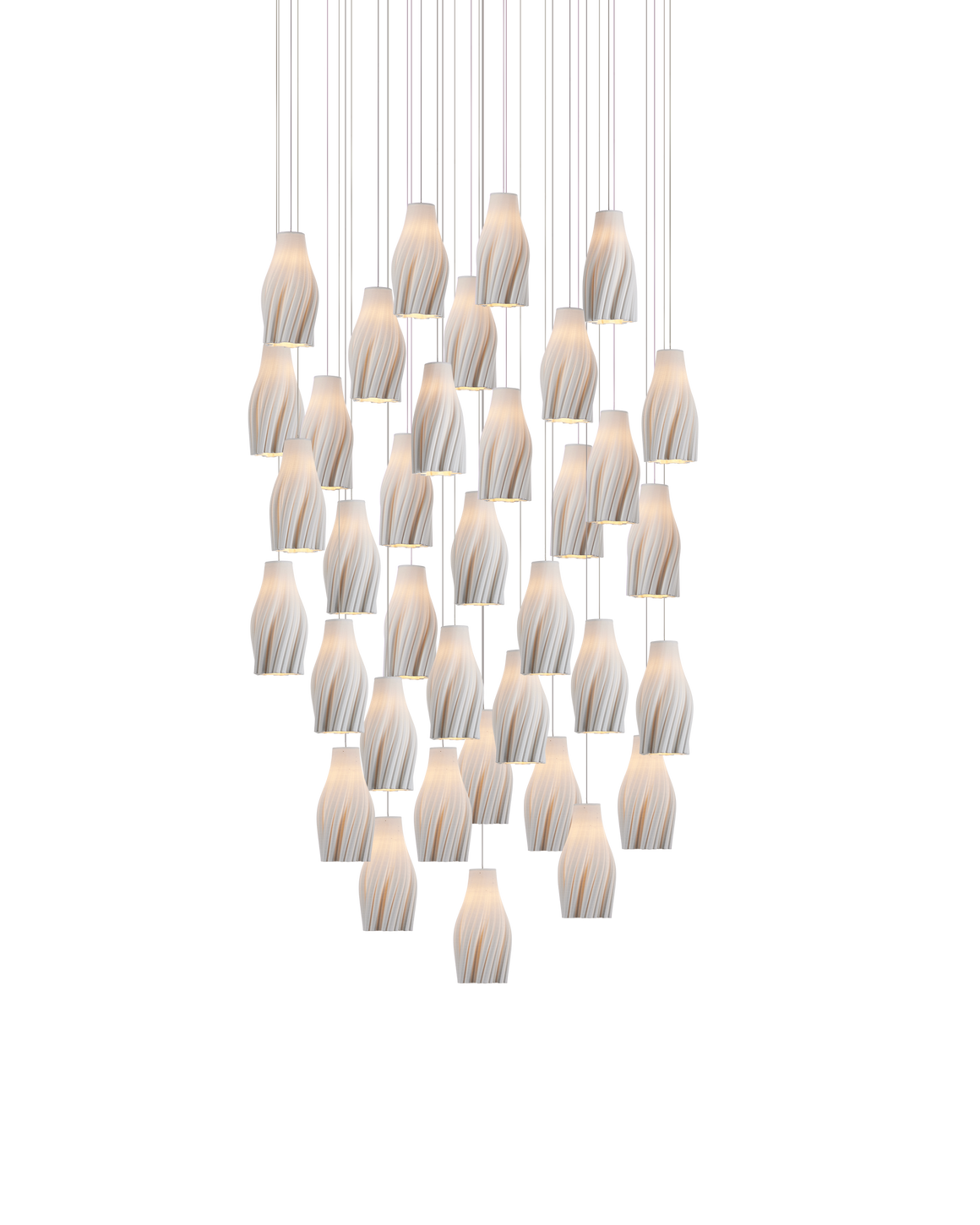 Posh 36-Light Round Multi-Drop Pendant