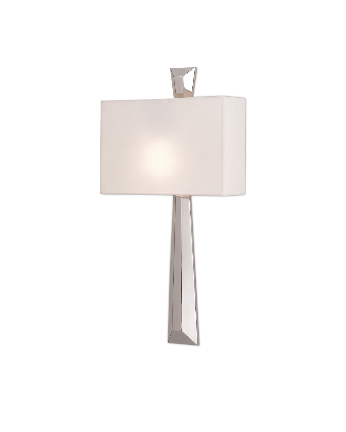 Arno Nickel Wall Sconce - White Shade