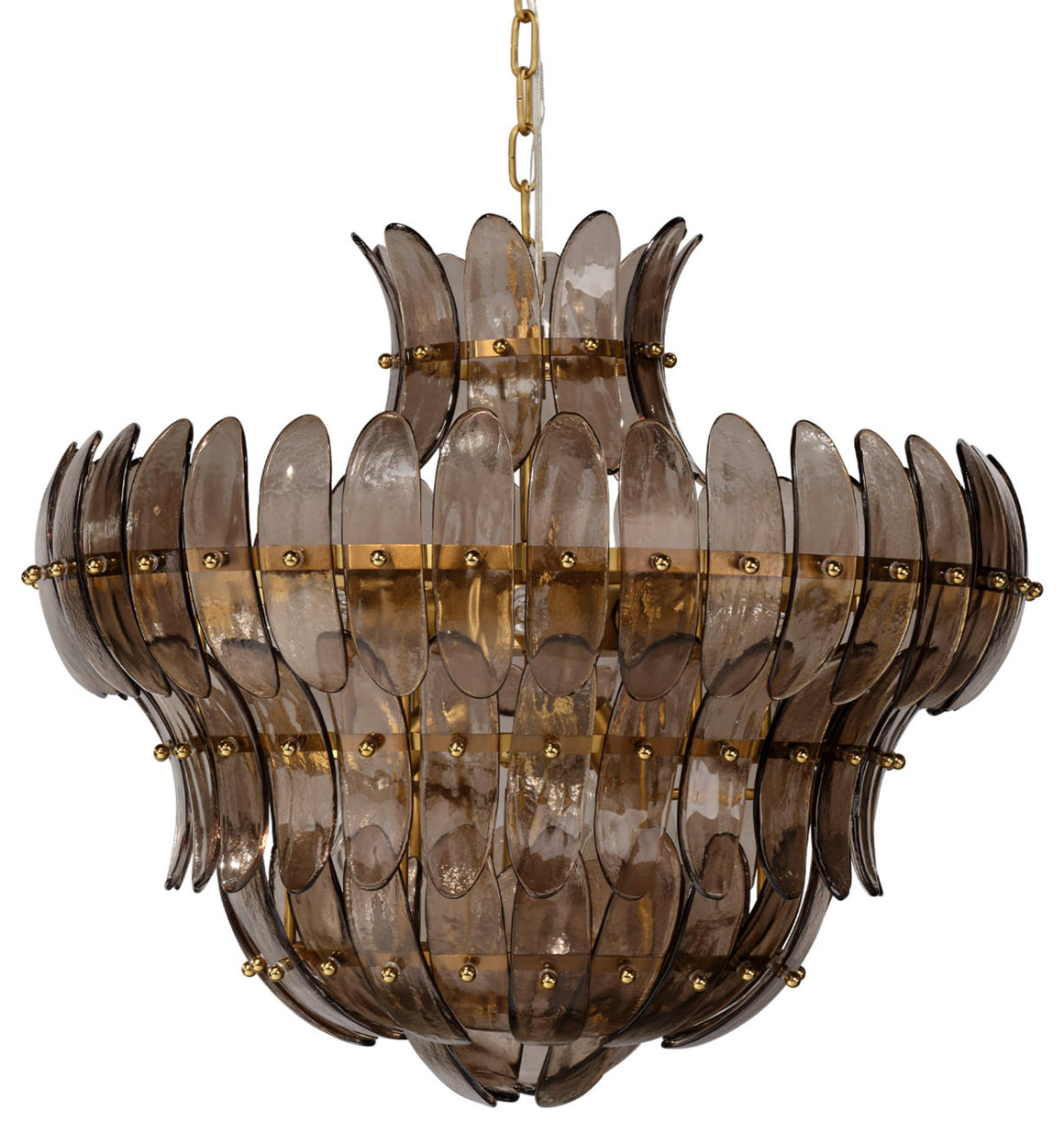 Arcade 10-Light Blown Glass Chandelier, Taupe