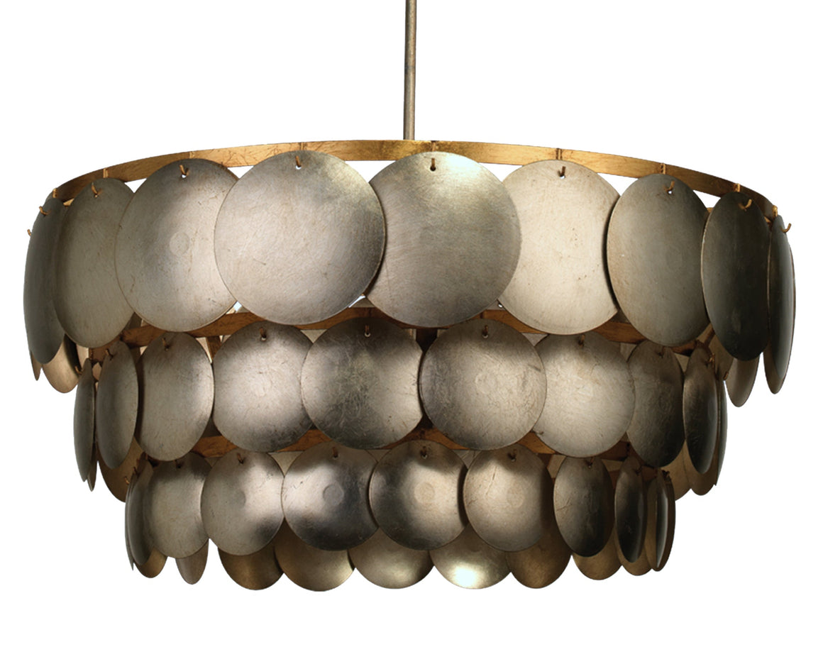 Calypso Three Tier 4-Light Iron Chandelier