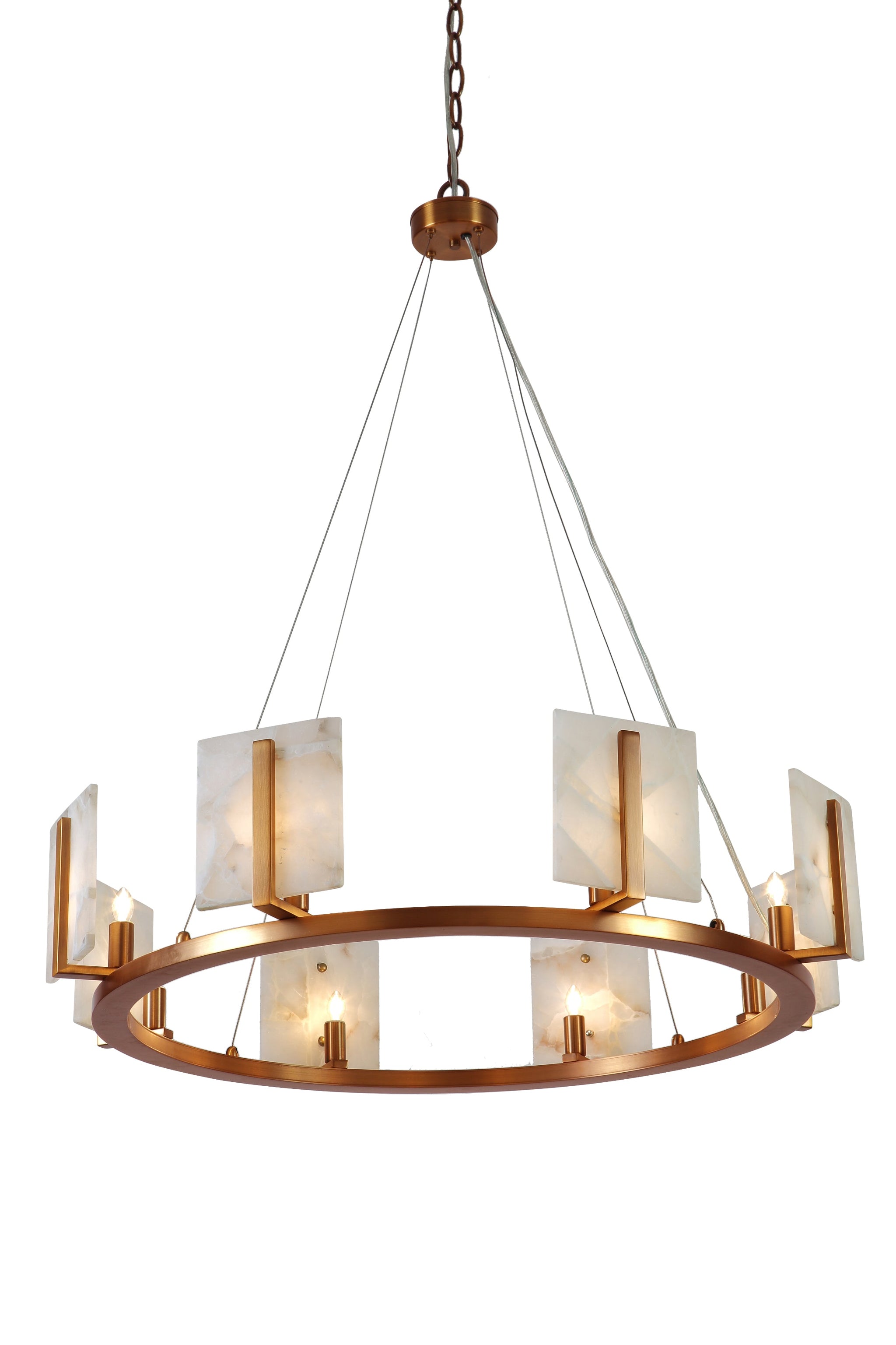 Halo Alabaster 8-Light Chandelier