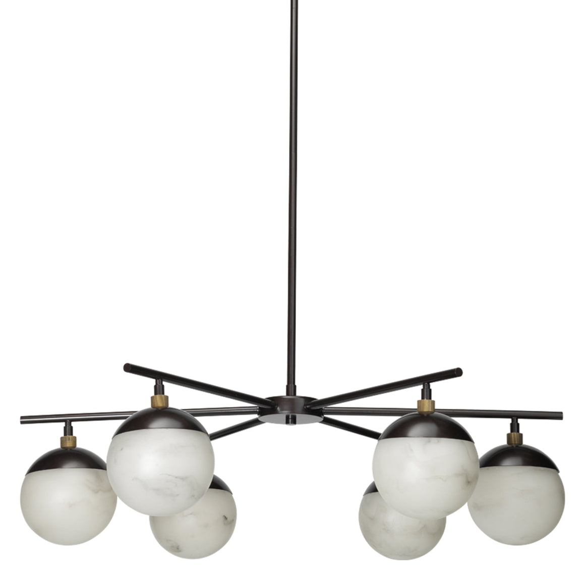 Metro Faux Alabaster 6-Light Chandelier