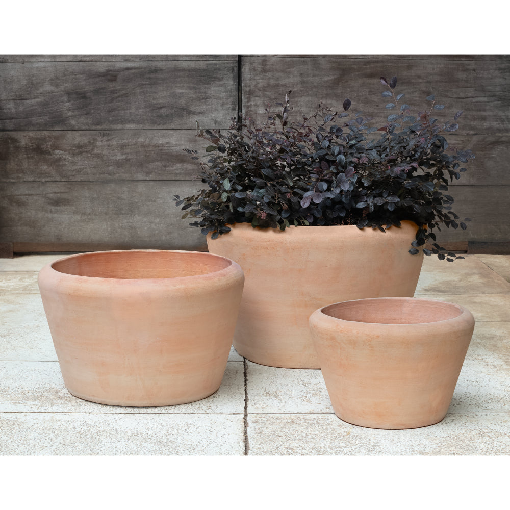 Whitby Glazed Terra Cotta Planters - Set of 3