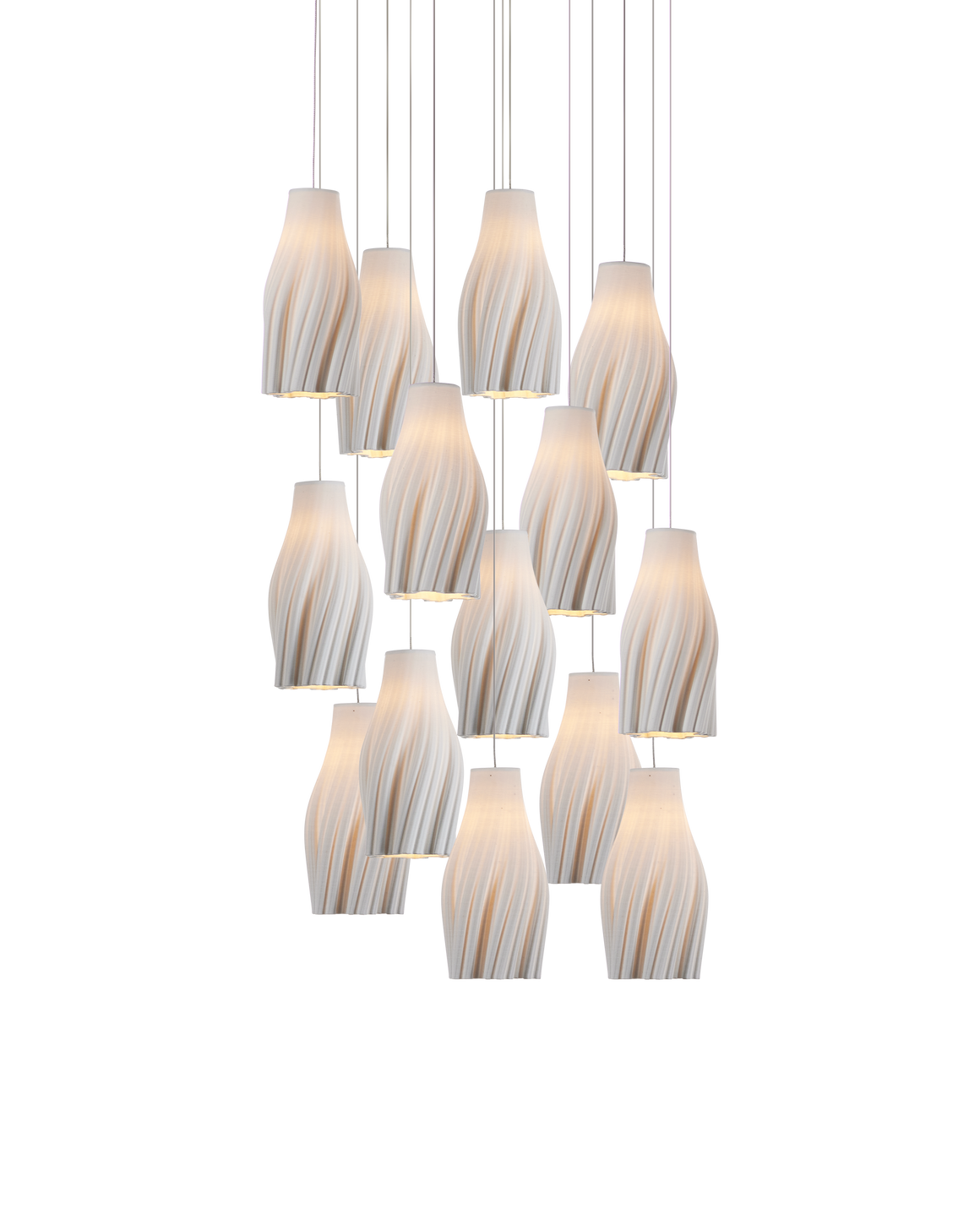 Posh 15-Light Round Multi-Drop Pendant